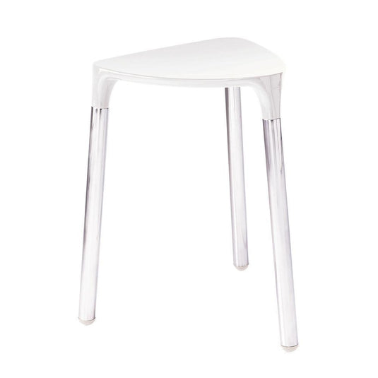 Origins Yannis Stool - White/Chrome - Envy Bathrooms Ltd