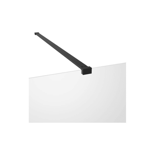 Poppy Apollo 1000mm Wetroom Panel & Support Bar - Black - RUBY107542 - Envy Bathrooms Ltd