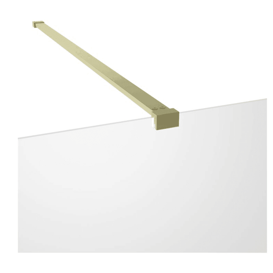 Poppy Apollo 1200mm Wetroom Panel & Support Bar - Brushed Brass - RUBY107567 - Envy Bathrooms Ltd