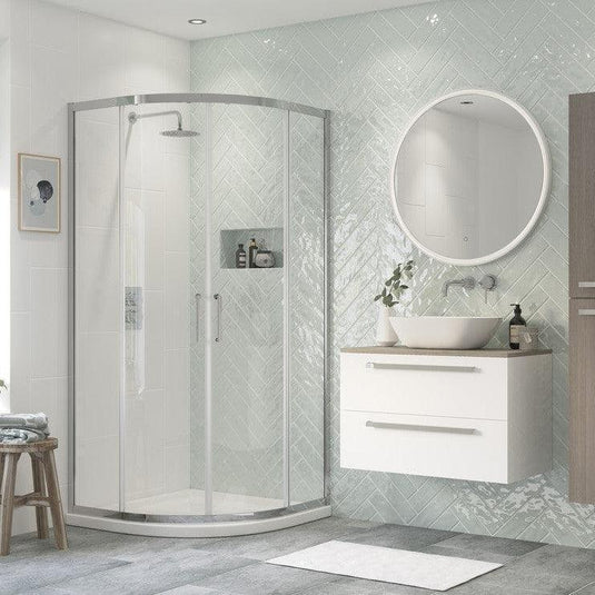 Poppy Duke 800mm 2 Door Quadrant - Chrome - RUBY101457 - Envy Bathrooms Ltd