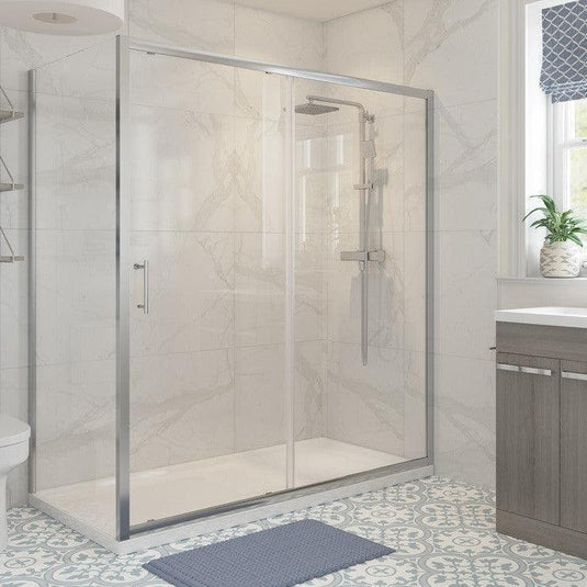 Poppy Harley 1500mm Sliding Door - Chrome - RUBY101423 - Envy Bathrooms Ltd