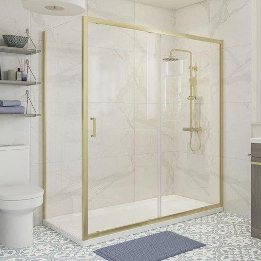 Poppy Harley 760mm Side Panel - Brushed Brass - RUBY107509 - Envy Bathrooms Ltd