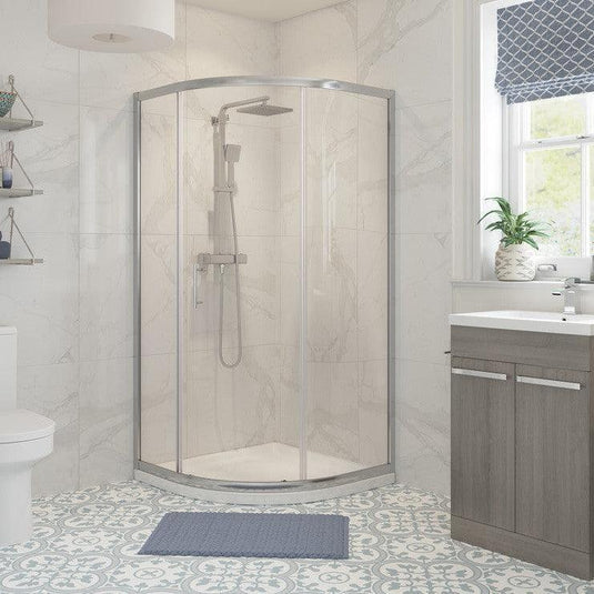 Poppy Harley 800mm 1 Door Quadrant - Chrome - RUBY101430 - Envy Bathrooms Ltd