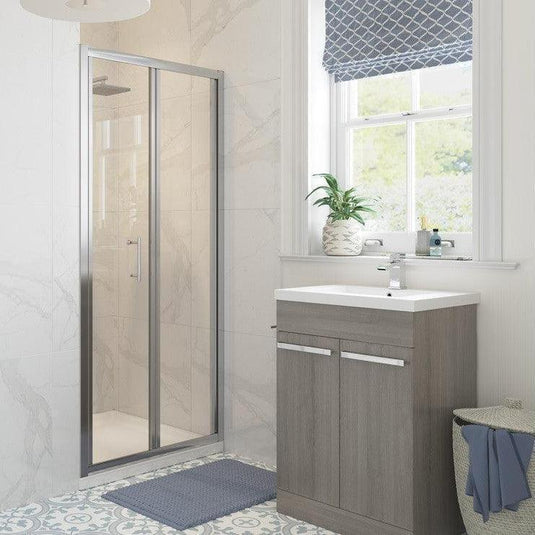 Poppy Harley 800mm Bi-fold Door - Chrome - RUBY101406 - Envy Bathrooms Ltd