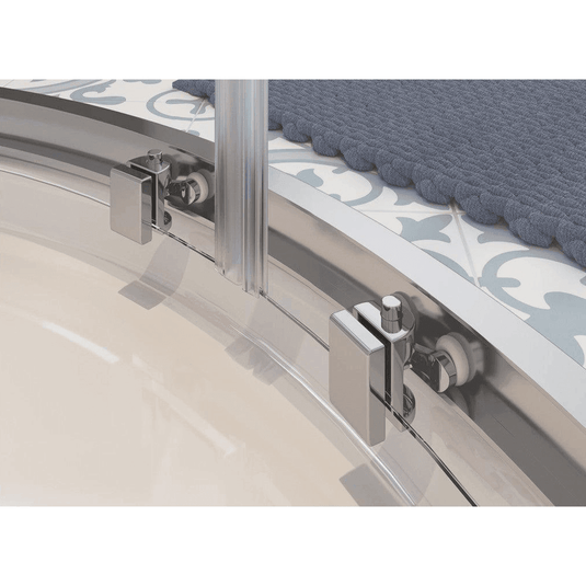 Poppy Harley 900mm 2 Door Easy-Fit Quadrant & Tray Pack - Chrome - RUBY107145 - Envy Bathrooms Ltd