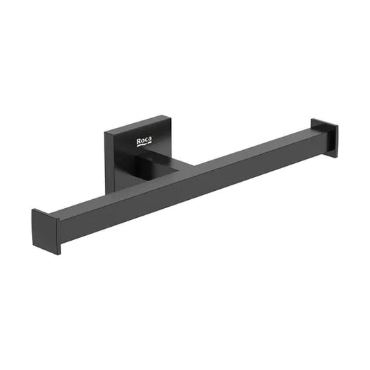 Roca Hotels Square Double Toilet Roll Holder Matt Black | A817616C40