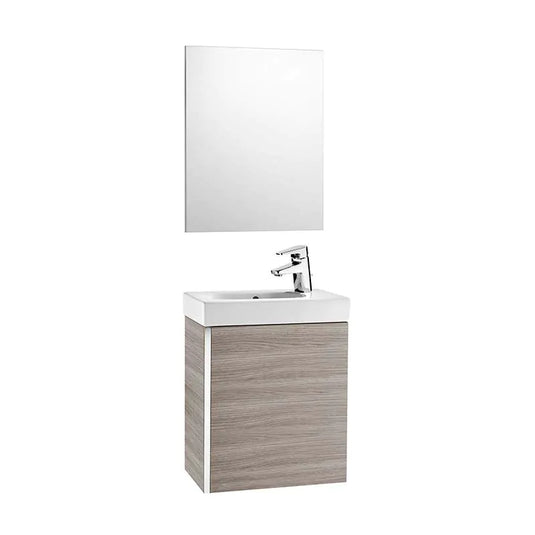 Roca Mini 450mm Vanity Unit with Basin & Mirror Textured Grey | A855865156