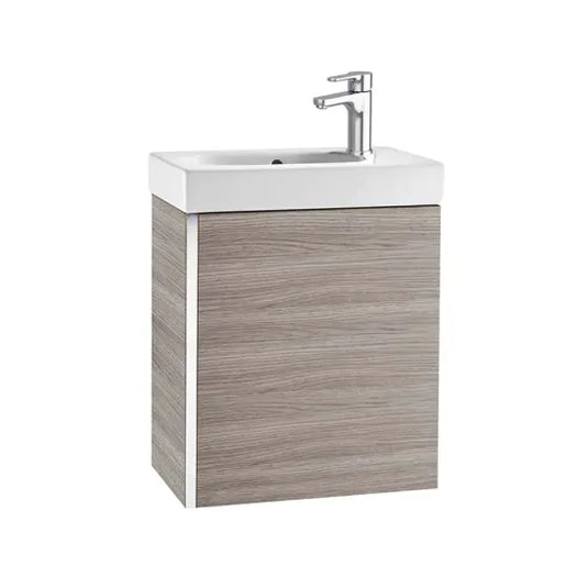Roca Mini 450mm 1 Door Vanity Unit & Basin Textured Grey | A855873156