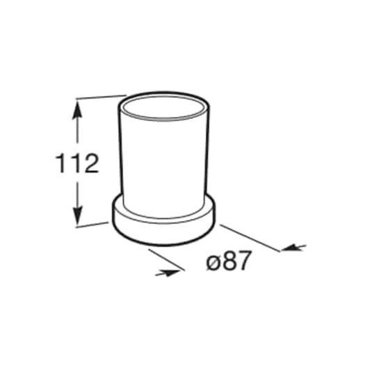 Roca Tempo Countertop Tumbler Black Titanium | A817022CN0