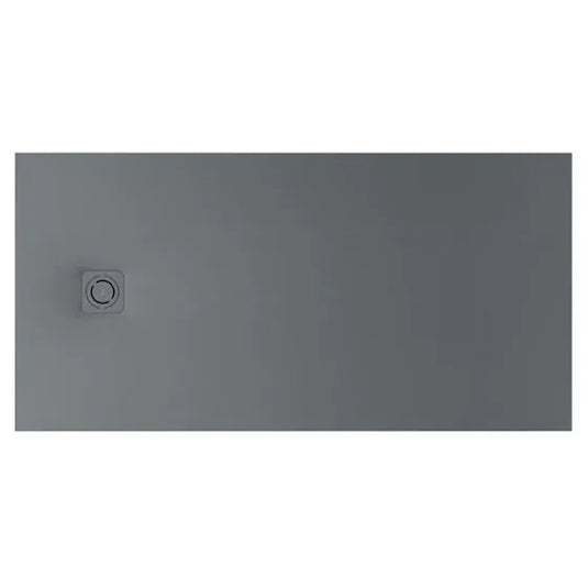 Roca Terran-N Stonex 2.0 1000 x 900mm Rectangular Shower Tray Slate | APA013E838400200