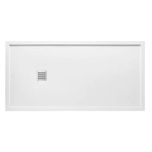 Roca Terran 1000 x 700 Superslim Stonex Shower Tray With Frame White | AP1023E82BC41100