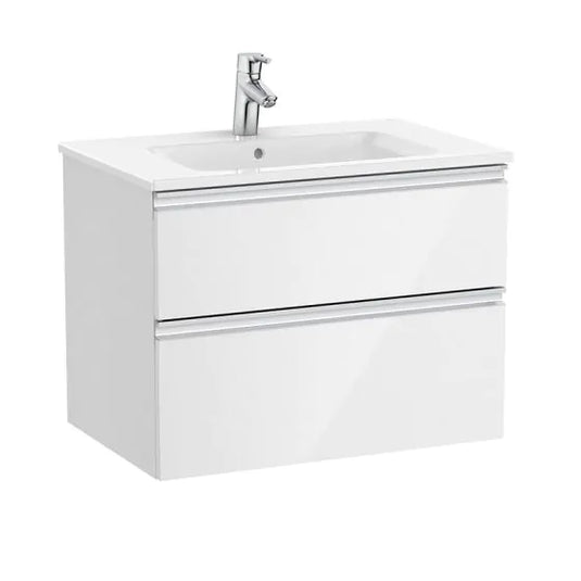 Roca The Gap 700mm 2 Drawer Vanity Unit Gloss White | A857398806