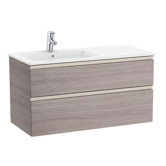 Roca The Gap 1000mm 2 Drawer Left Handed Vanity Unit City Oak | A857402402