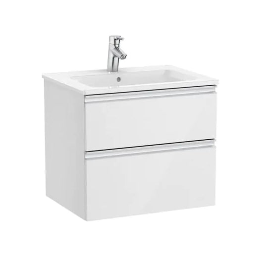 Roca The Gap 550mm 2 Drawer Vanity Unit Gloss White | A857523806