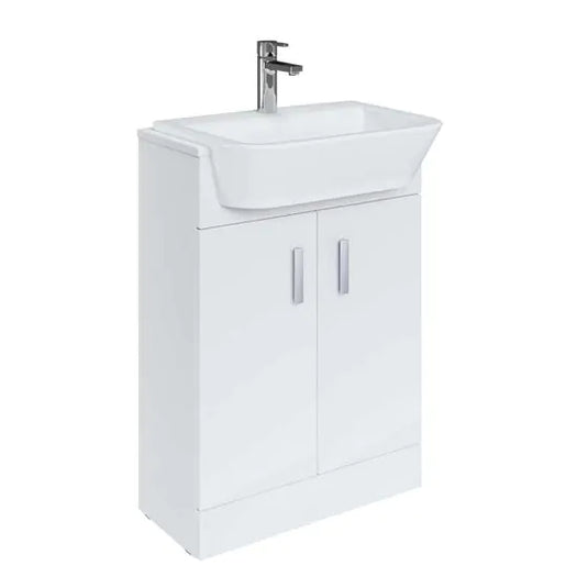 Roca Victoria Maxi Semi Recessed Basin Unit (Laura) Gloss White | A857434806