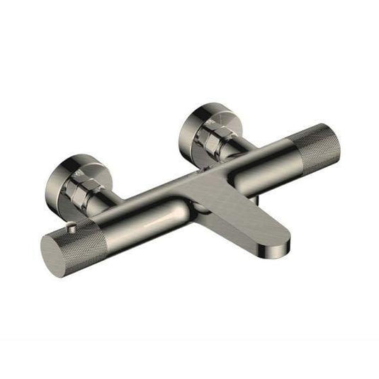 RAK Ceramics Amalfi Wall Mounted Exposed Thermostatic Bath Shower Mixer - Brushed Nickel - RAKAMA3009N - Envy Bathrooms Ltd