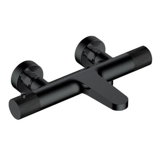 RAK Ceramics Amalfi Wall Mounted Exposed Thermostatic Bath Shower Mixer - Matt Black - RAKAMA3009B - Envy Bathrooms Ltd
