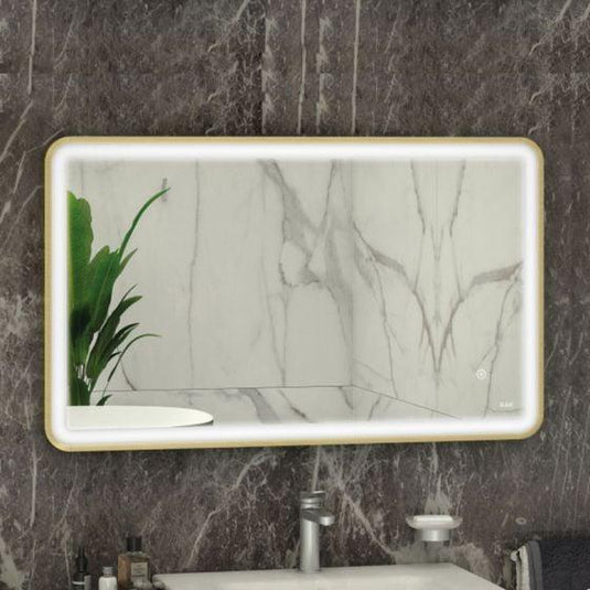 RAK Ceramics Art Soft 600 x 1200mm LED Illuminated Mirror - Brushed Gold - RAKARTSFBG5004 - Envy Bathrooms Ltd