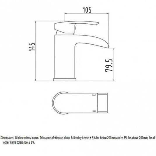 RAK Ceramics Basin Art Monobloc Waterfall Basin Mixer Curve - Chrome - RAKWFC3001 - Envy Bathrooms Ltd