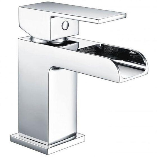 RAK Ceramics Basin Art Monobloc Waterfall Basin Mixer Flat - Chrome - RAKWFF3001 - Envy Bathrooms Ltd