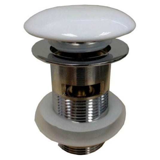 RAK Ceramics Ceramic Click Clack Slotted Basin Waste - White - RAKCCW006 - Envy Bathrooms Ltd