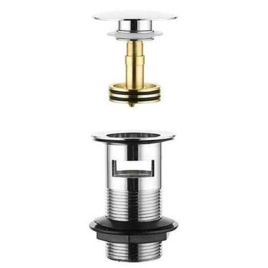 RAK Ceramics Click Clack Deluxe Easy Clean Slotted Basin Waste - Chrome - RAKCCW003 - Envy Bathrooms Ltd