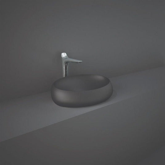 RAK Ceramics Cloud 60cm Countertop Basin - Matt Black - CLOCT6000504A - Envy Bathrooms Ltd