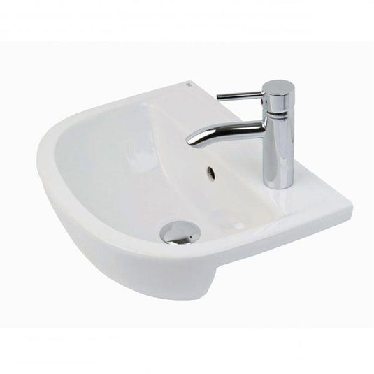 RAK Ceramics Compact 40cm Semi Recessed with Basin - 1 Tap Hole Right Hand - Alpine White - CO0902AWHA - Envy Bathrooms Ltd