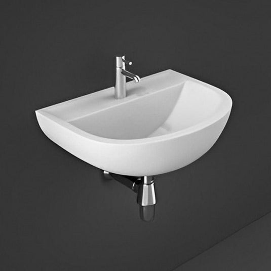 RAK Ceramics Compact 50cm Basin - 1 Tap Hole With No Overflow - Alpine White - CO0601AWHA - Envy Bathrooms Ltd