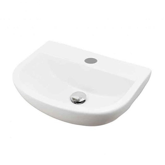 RAK Ceramics Compact 50cm Basin - 1 Tap Hole With No Overflow - Alpine White - CO0601AWHA - Envy Bathrooms Ltd