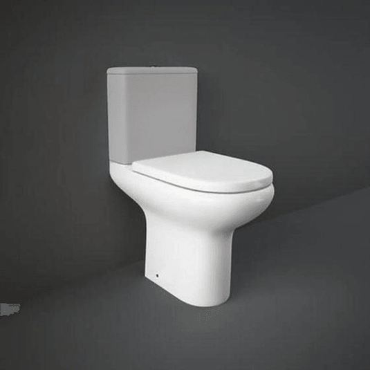 RAK Ceramics Compact Rimless Close Coupled Full Access Open Back Toilet Pan - White - CO30AWHA - Envy Bathrooms Ltd