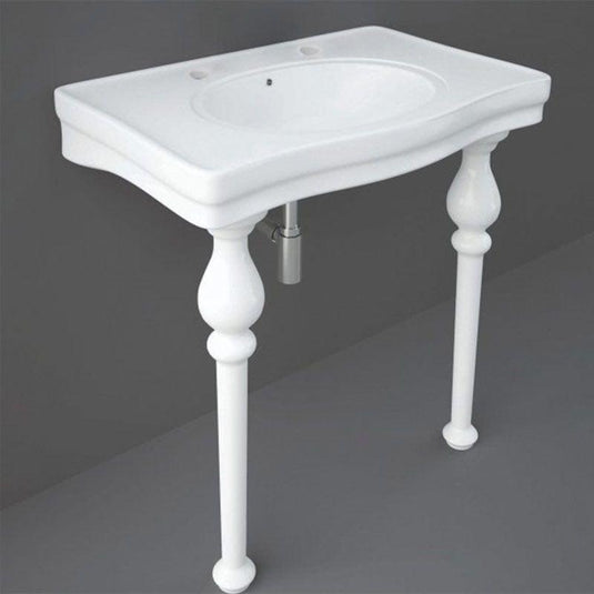 RAK Ceramics Console Alexandra 85cm Basin - 2 Tap Holes - AL0401AWHA - Envy Bathrooms Ltd