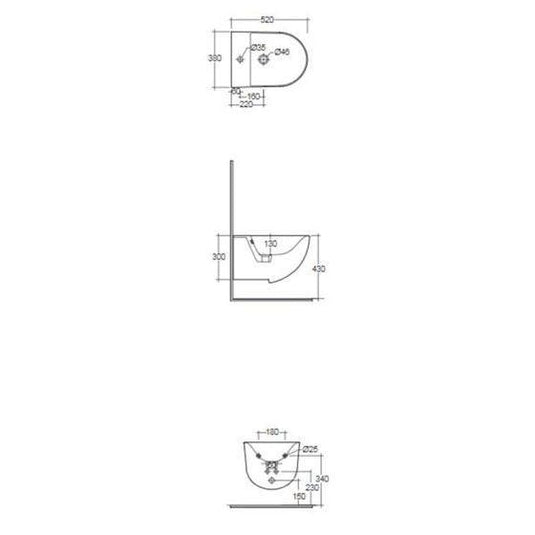 RAK Ceramics Des Wall Hung Bidet 1 Tap Hole with Hidden Fixations - Alpine White - DESBD2101AWHA - Envy Bathrooms Ltd