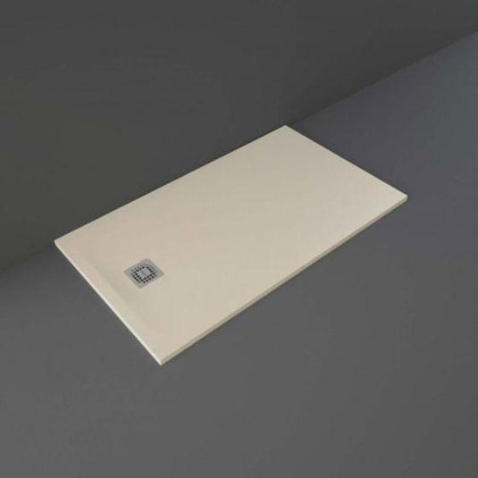 RAK Ceramics Feeling 1400 x 800mm Stone Effect Shower Tray with Anti-Slip - Cappuccino - RFST080140S514 - Envy Bathrooms Ltd