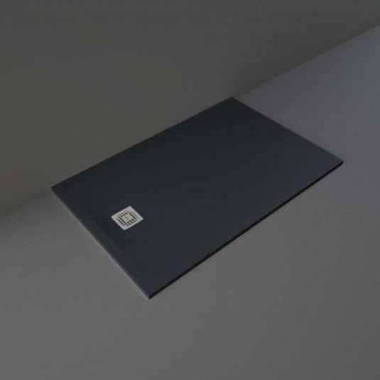 RAK Ceramics Feeling 1400 x 900mm Stone Effect Shower Tray with Anti-Slip - Black - RFST090140S504 - Envy Bathrooms Ltd