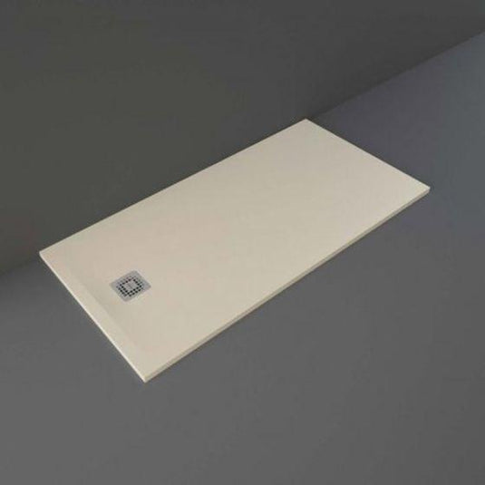 RAK Ceramics Feeling 1600 x 800mm Stone Effect Shower Tray with Anti-Slip - Cappuccino - RFST080160S514 - Envy Bathrooms Ltd