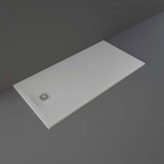 RAK Ceramics Feeling 1600 x 800mm Stone Effect Shower Tray with Anti-Slip - Grey - RFST080160S503 - Envy Bathrooms Ltd