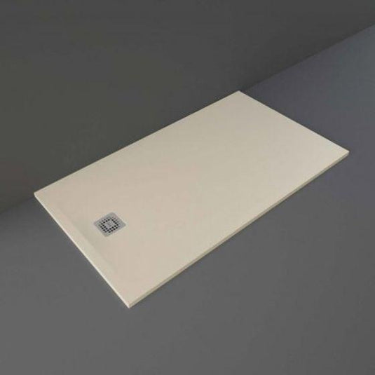 RAK Ceramics Feeling 1600 x 900mm Stone Effect Shower Tray with Anti-Slip - Cappuccino - RFST090160S514 - Envy Bathrooms Ltd