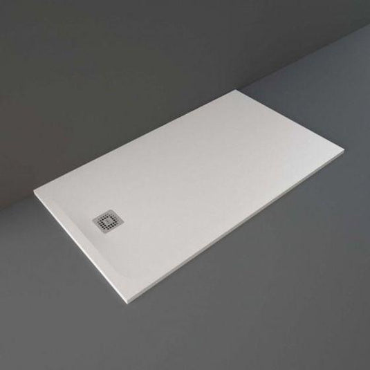 RAK Ceramics Feeling 1600 x 900mm Stone Effect Shower Tray with Anti-Slip - White - RFST090160S500 - Envy Bathrooms Ltd