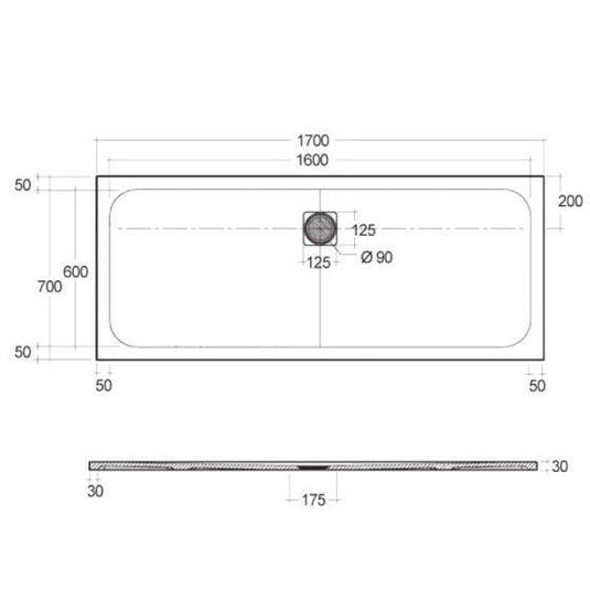 RAK Ceramics Feeling 1700 x 700mm Bath Replacement Shower Tray RAK Ceramics Solid - Cappuccino - RFBR070170S514 - Envy Bathrooms Ltd