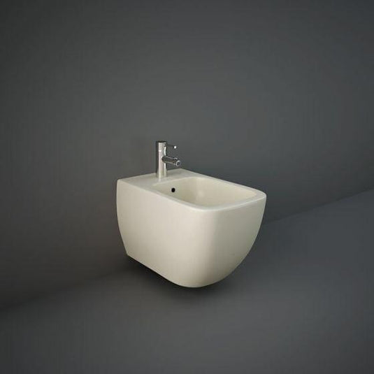 RAK Ceramics Feeling Wall Hung Bidet 1 Tap Hole - Matt Greige - MP07505A - Envy Bathrooms Ltd