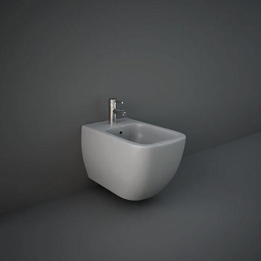 RAK Ceramics Feeling Wall Hung Bidet 1 Tap Hole - Matt Grey - MP07503A - Envy Bathrooms Ltd