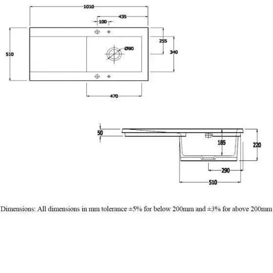 RAK Ceramics Gourmet Dream 2 Kitchen Sink 1 Bowl with Reversible Drainer - OC172AWHA - Envy Bathrooms Ltd