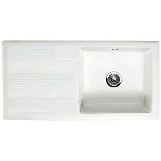 RAK Ceramics Gourmet Sink 4 - Single Bowl Kitchen Sink with Reversible Drainer - OC176AWHA - Envy Bathrooms Ltd