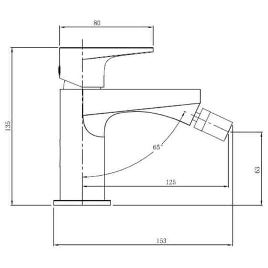 RAK Ceramics Ischia Bidet Mixer - Brushed Gold - RAKISH3006G - Envy Bathrooms Ltd