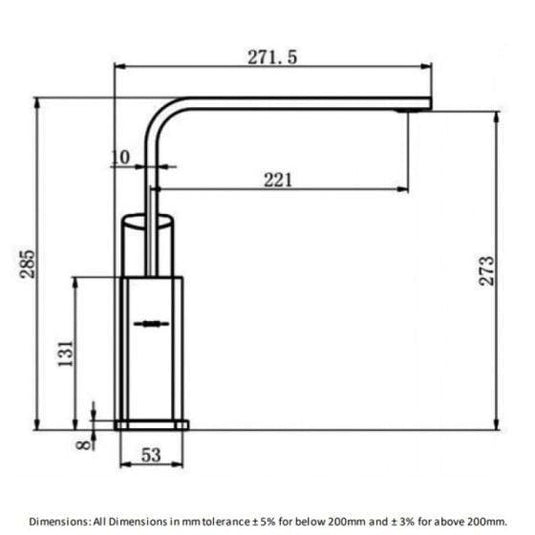 RAK Ceramics Lisbon Side Lever Kitchen Sink Mixer - Silver - RAKKIT016 - Envy Bathrooms Ltd