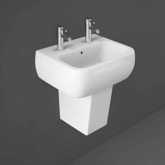RAK Ceramics Metropolitan 42cm Basin 2 Tap Holes - MP0702AWHA - Envy Bathrooms Ltd