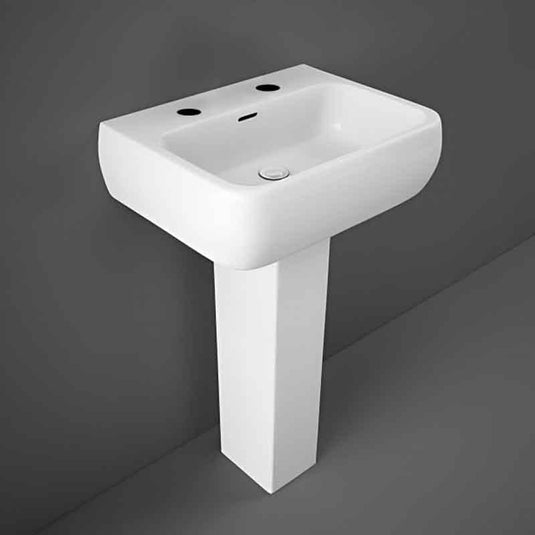 RAK Ceramics Metropolitan 52cm Basin 2 Tap Holes - MP2501AWHA - Envy Bathrooms Ltd