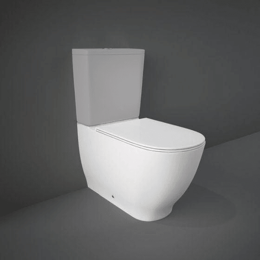 RAK Ceramics Moon Close Coupled Toilet Pan - Alpine White - HAR16AWHA - Envy Bathrooms Ltd