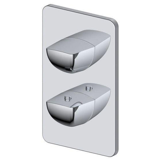 RAK Ceramics Moon Dual Outlet Concealed Shower Valve - Chrome - RAKMOO3202C - Envy Bathrooms Ltd